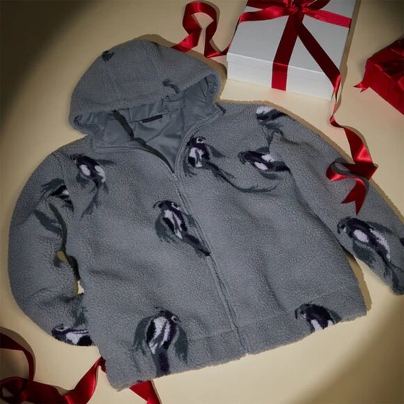 Taylor Swift Speak Now (Taylor’s Version) Koi Fish Sherpa Zip Hoodie M Gray - Picture 3 of 15